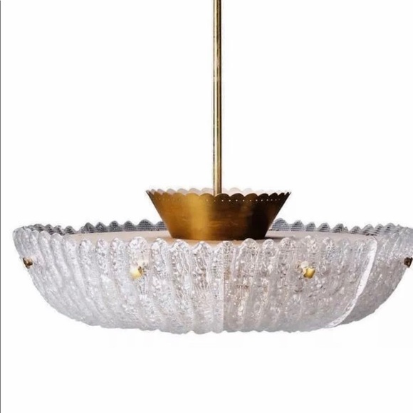 Large Swedish Orrefors Glass “Embassy” Chandelier - Picture 5 of 8